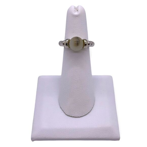 NWT Wool + Pepper Co. Silver & Crystal Beaded Ring - Picture 1 of 4